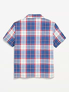 Image number 2 showing, Short-Sleeve Plaid Poplin Shirt for Boys