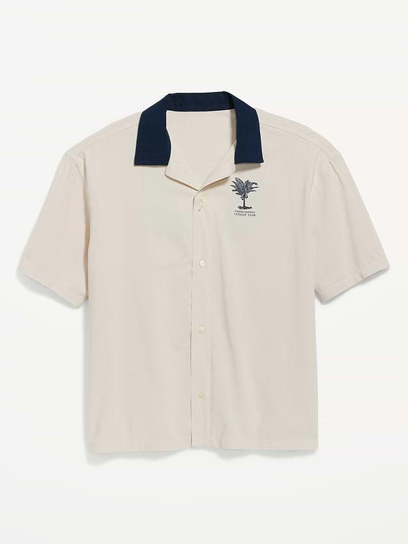 Chemise épaisse à manches courtes et à motif