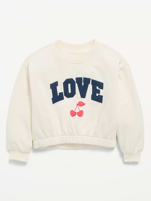 Long Long-Sleeve Graphic Sweatshirt for Toddler Girls on clearance at Old Navy — 60% off