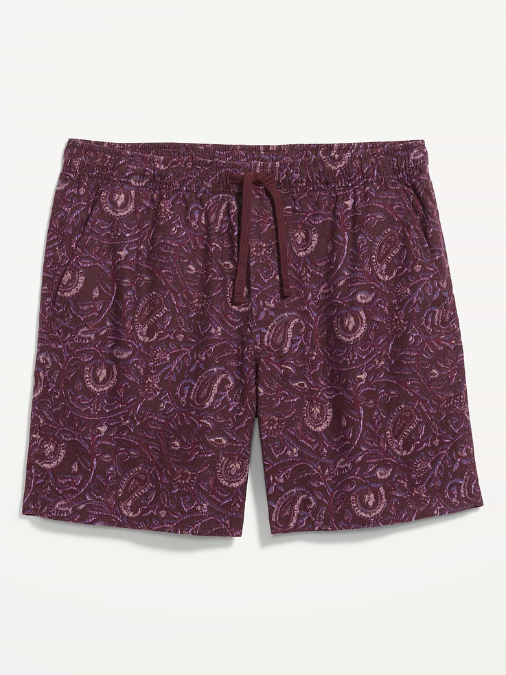 Image number 5 showing, Linen-Blend Jogger Shorts -- 7-inch inseam