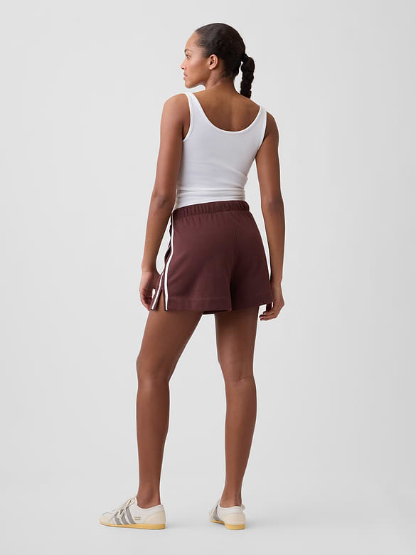 Relaxed Stripe French Terry Shorts