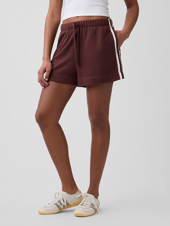 Relaxed Stripe French Terry Shorts