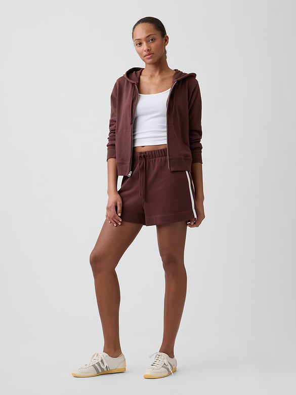 Relaxed Stripe French Terry Shorts