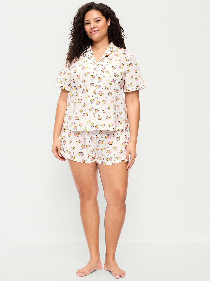 Image 7 of 8, Poplin Pajama Short Set