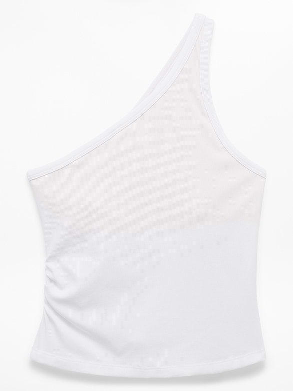 Signature Rib Asym One Shoulder Support Top
