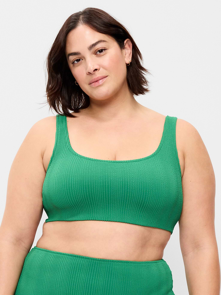 Image number 7 showing, Ribbed Scoop-Neck Swim Top