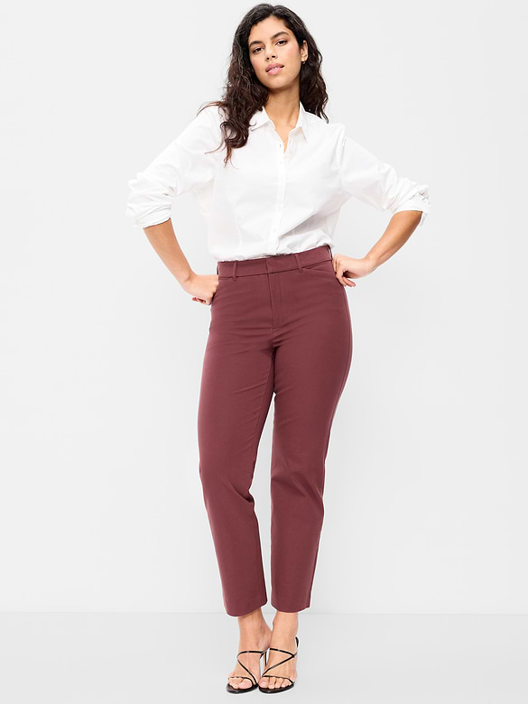 High-Waisted Pixie Straight Pants