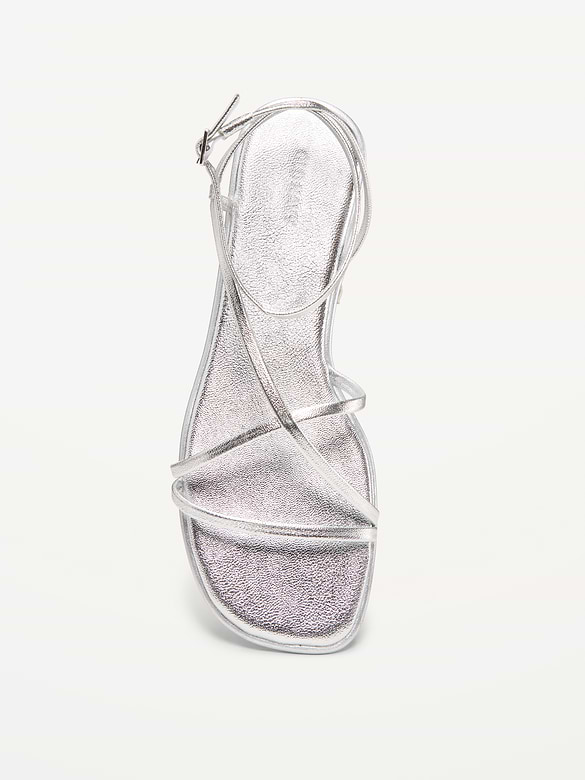 Strappy Faux-Leather Sandals