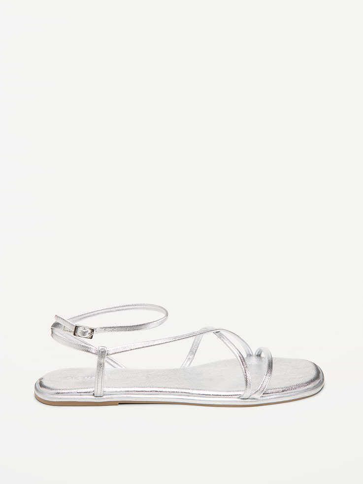 Image number 4 showing, Strappy Faux-Leather Sandals