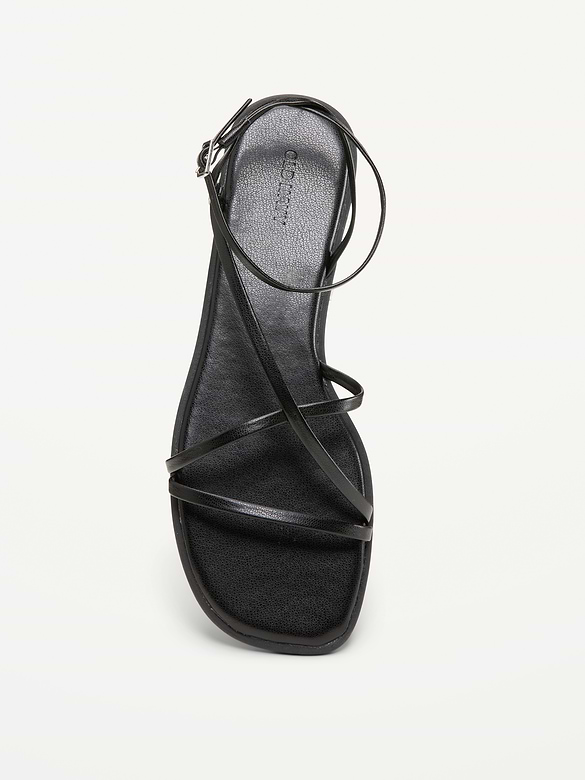 Strappy Faux-Leather Sandals