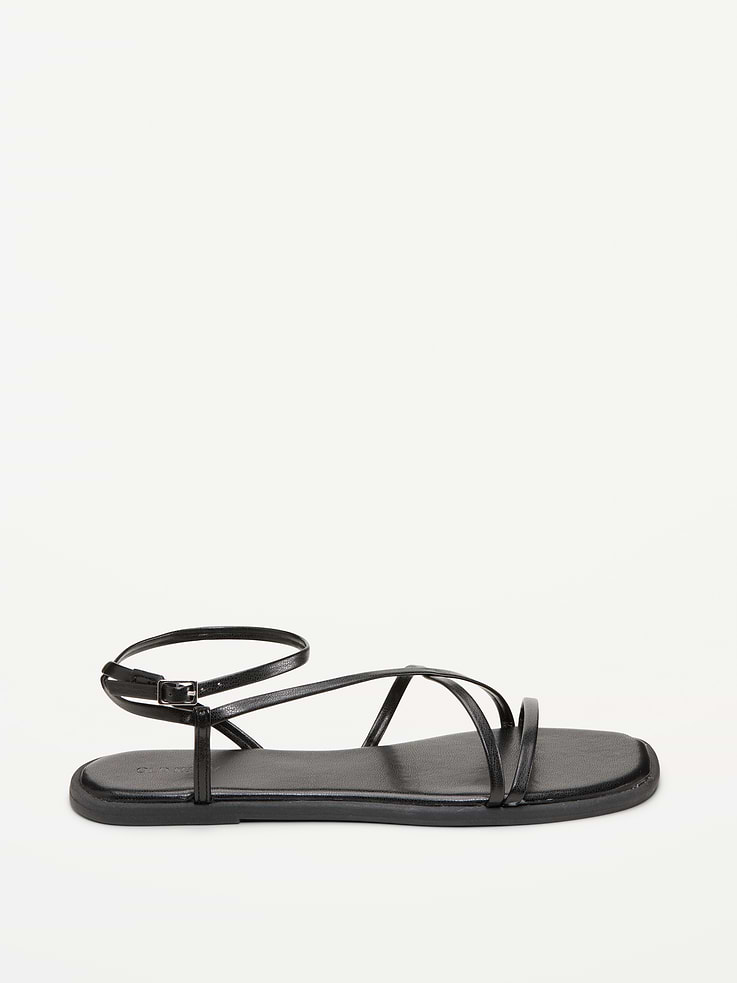 Image number 4 showing, Strappy Faux-Leather Sandals