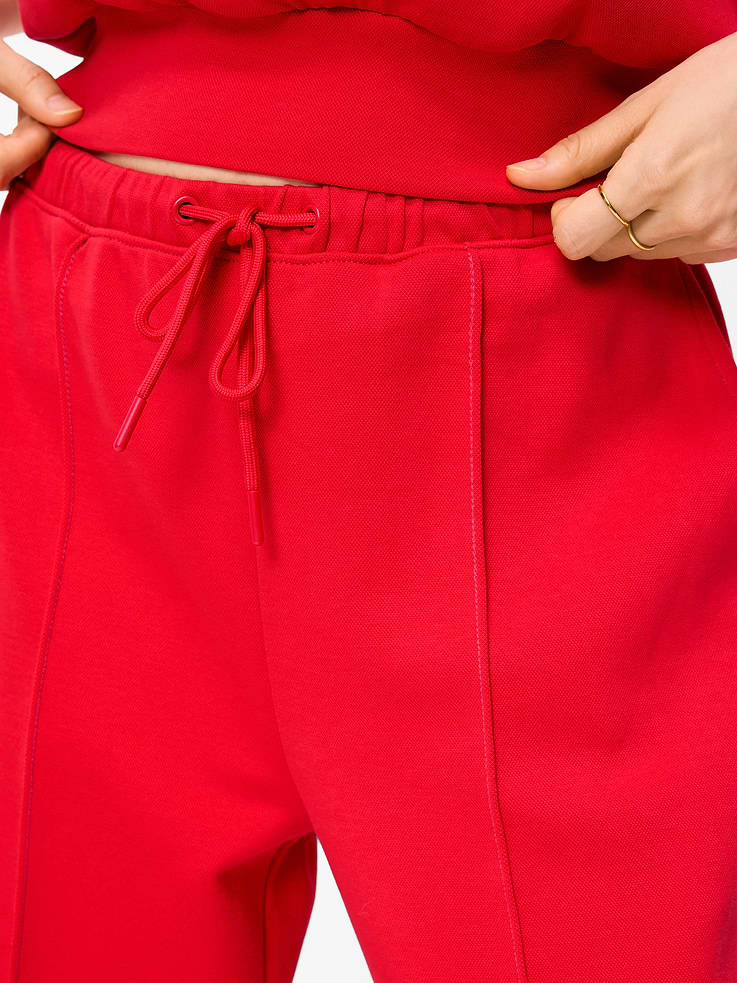 Image number 3 showing, Mid-Rise Dynamic Fleece Textured Wide-Leg Sweatpants
