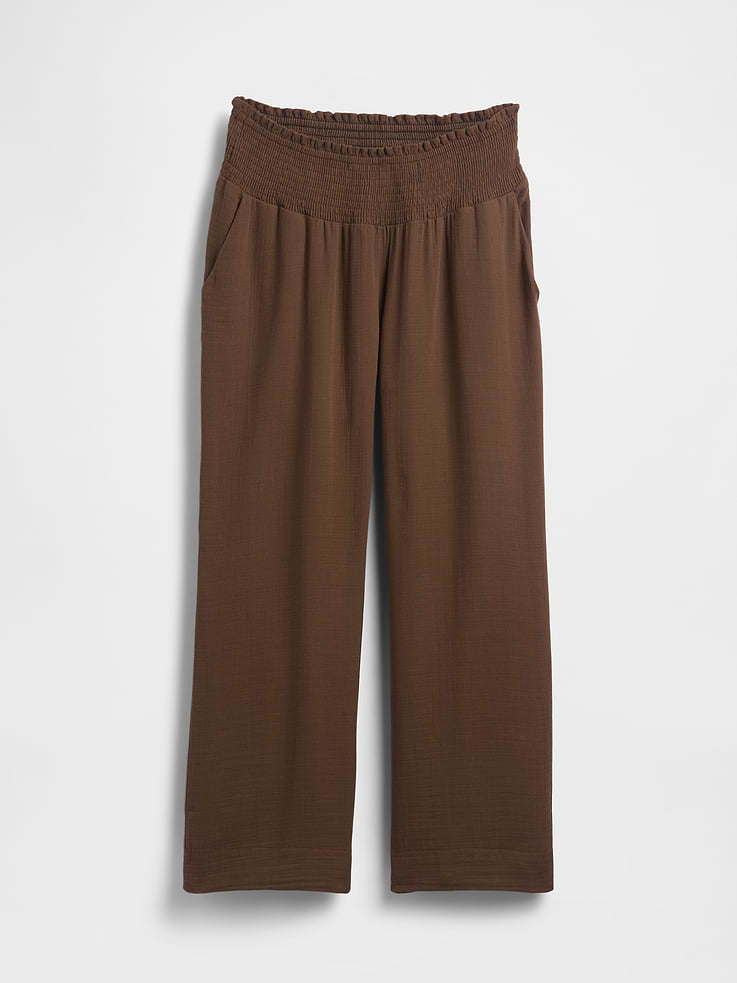 Image number 2 showing, Maternity Cotton Gauze Full Panel Pants