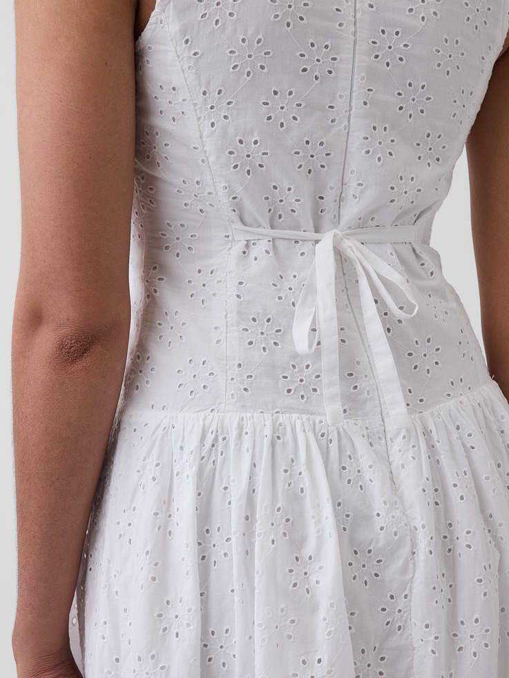 Image number 4 showing, Eyelet Drop-Waist Maxi Dress