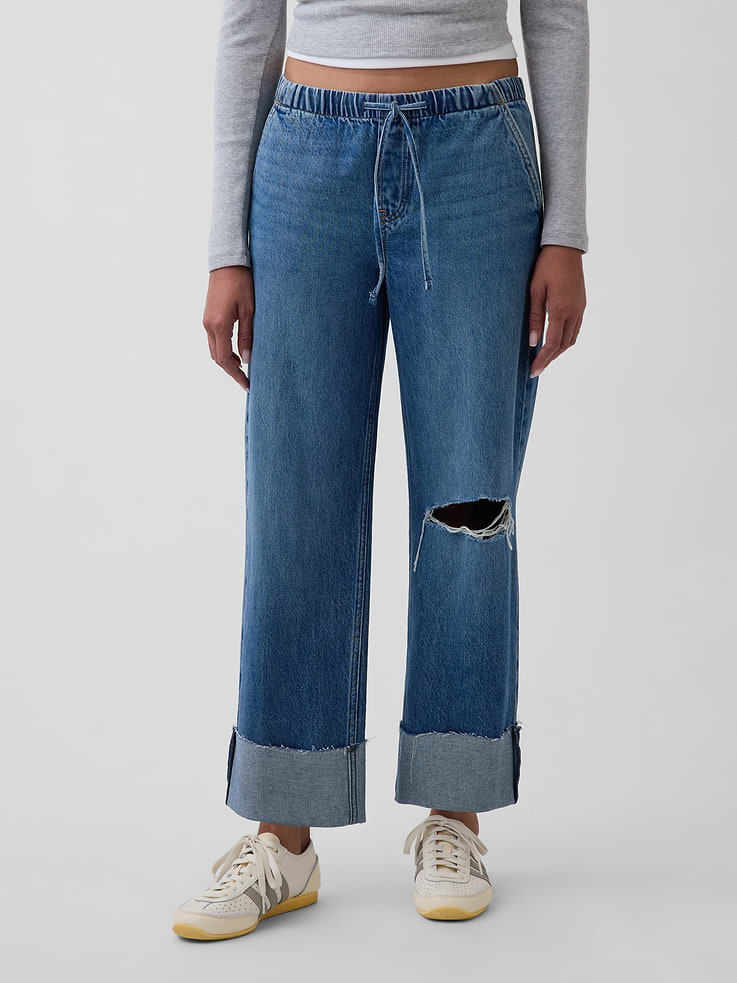 Image number 2 showing, Low Rise '90s Loose Easy Crop Jeans