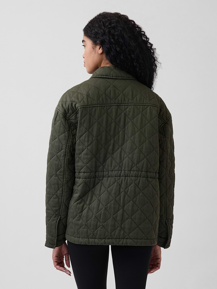 Image number 3 showing, Quilted Cinched Field Jacket
