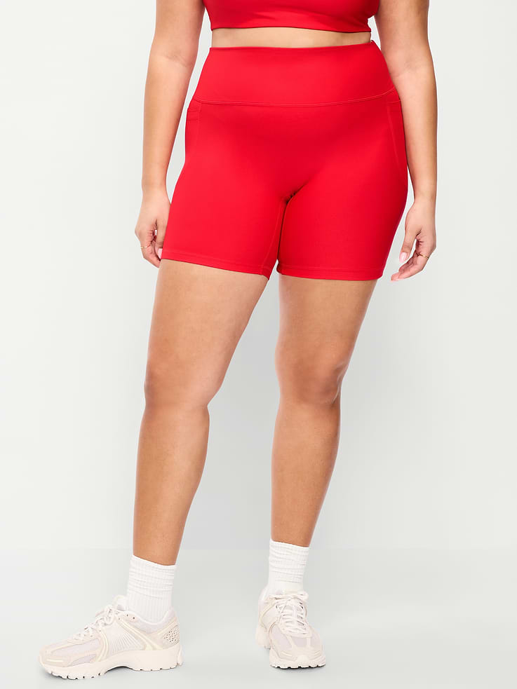 Image number 6 showing, Extra-High Waisted PowerSoft Boundless Pocket Biker Shorts-- 6-inch inseam - No Front Seam