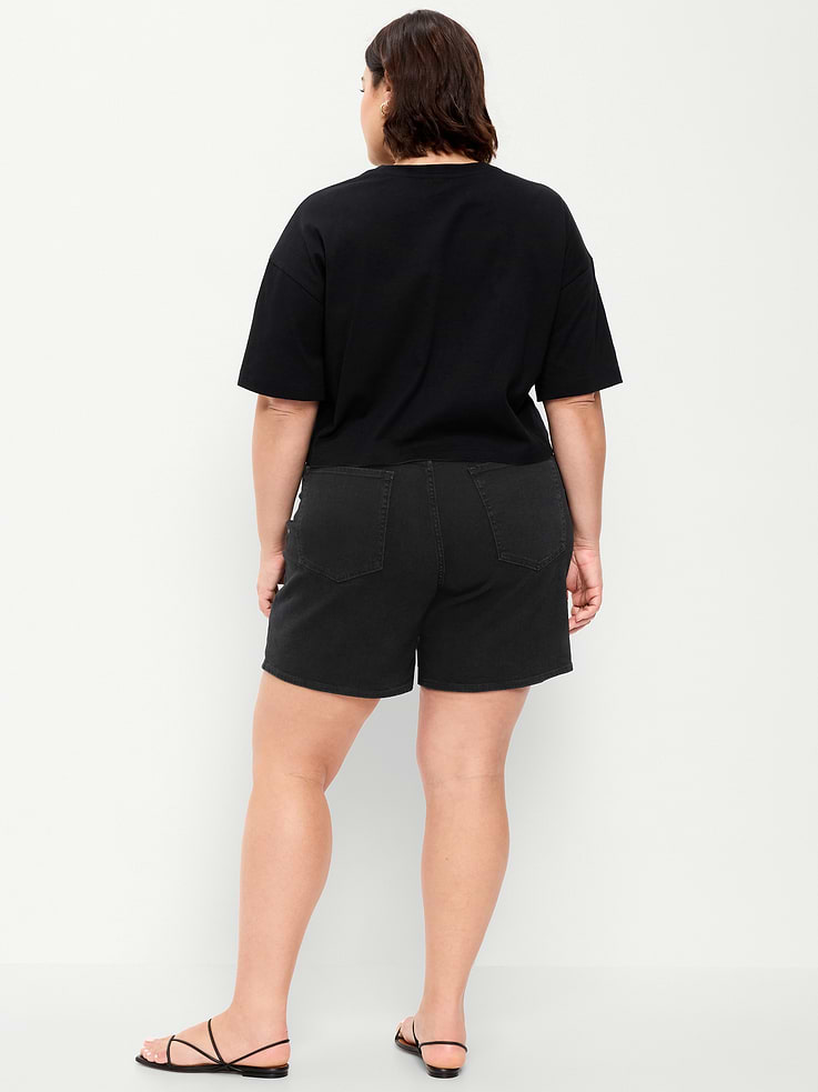 Image number 8 showing, High-Waisted Wow Jean Shorts -- 7-inch inseam
