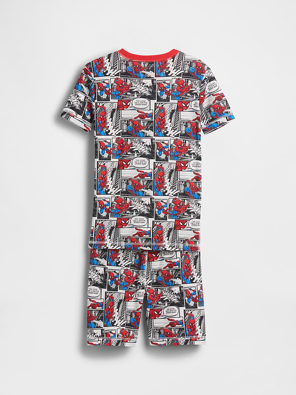 Kids Spider-Man Organic Brushed Cotton PJ Short Set