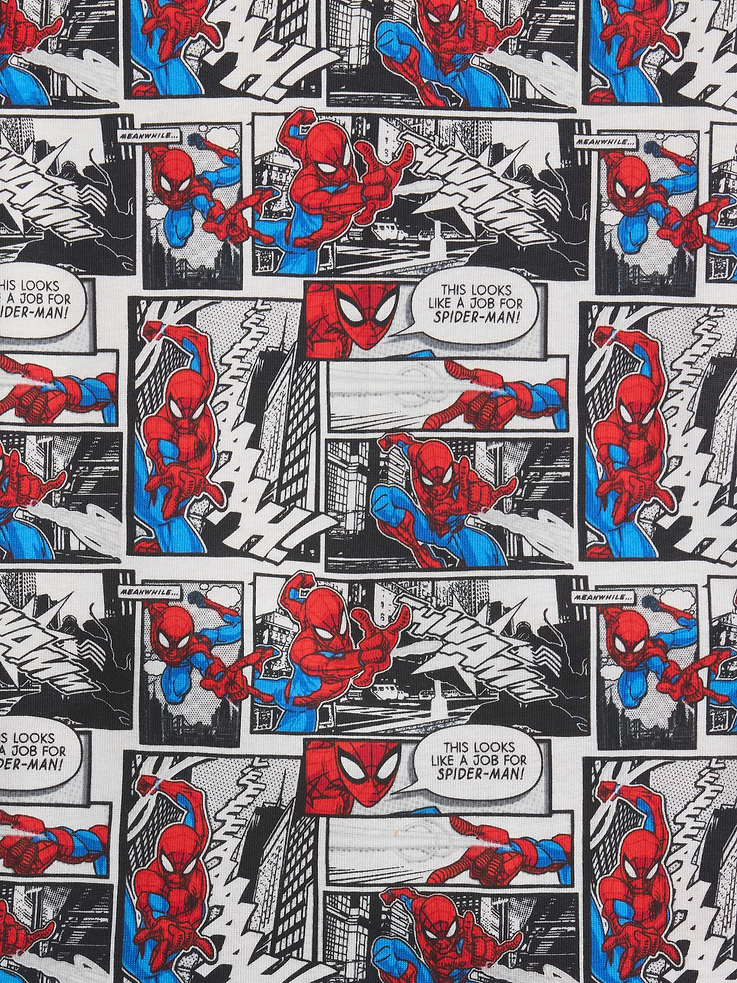 Image 3 of 3, Kids Spider-Man Organic Brushed Cotton PJ Short Set