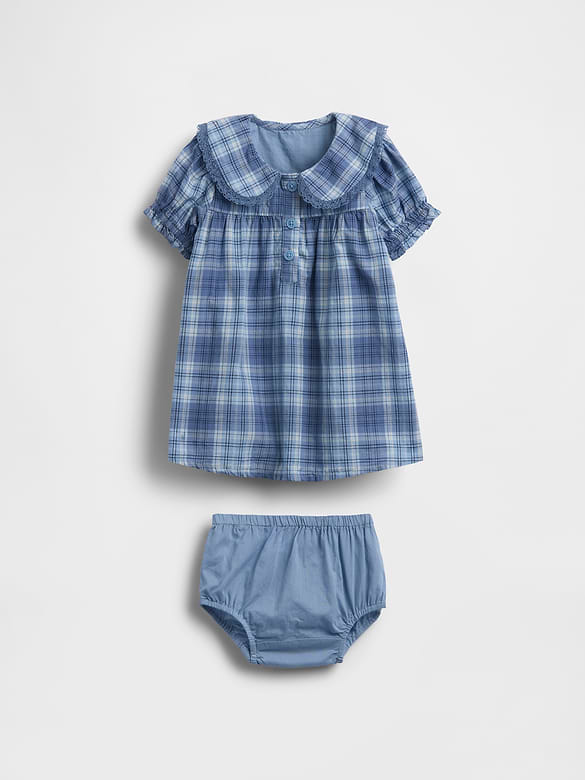 Baby Collared Plaid Dress