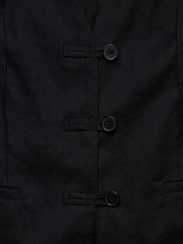 Stretch Linen-Viscose Long Vest