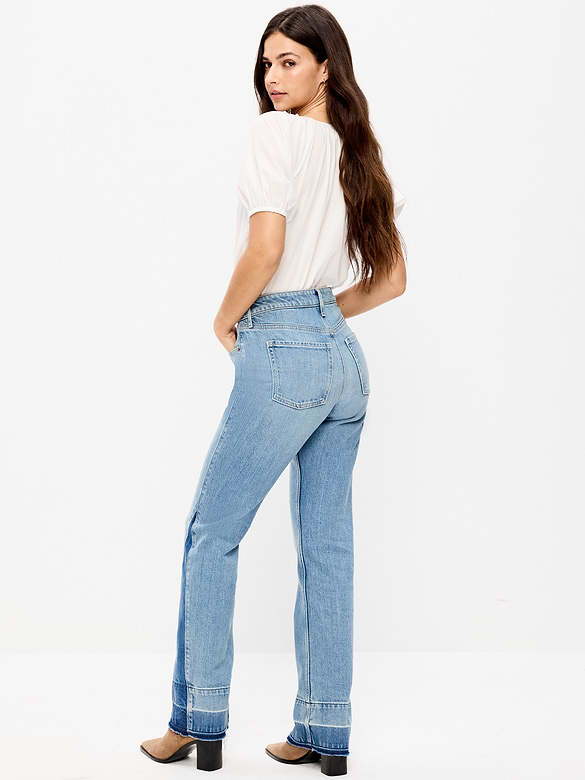 Extra High-Waisted Baby Boot-Cut Jeans