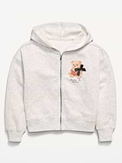 Image number 1 showing, Favorite Fleece Graphic Zip-Front Hoodie for Girls