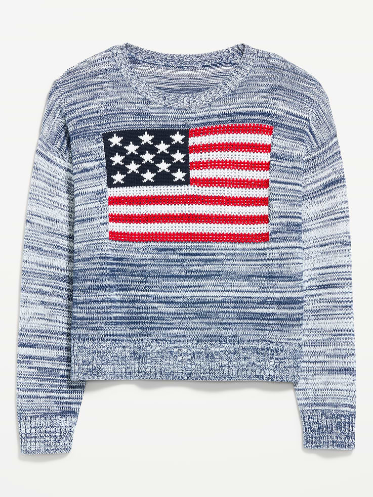 Image number 4 showing, Seaside Cotton Long-Sleeve Flag Sweater