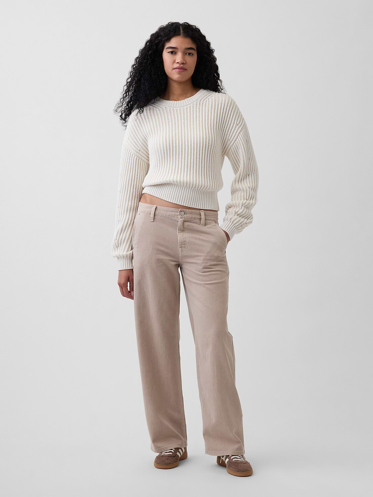 Image number 1 showing, Low Rise '90s Loose Khakis