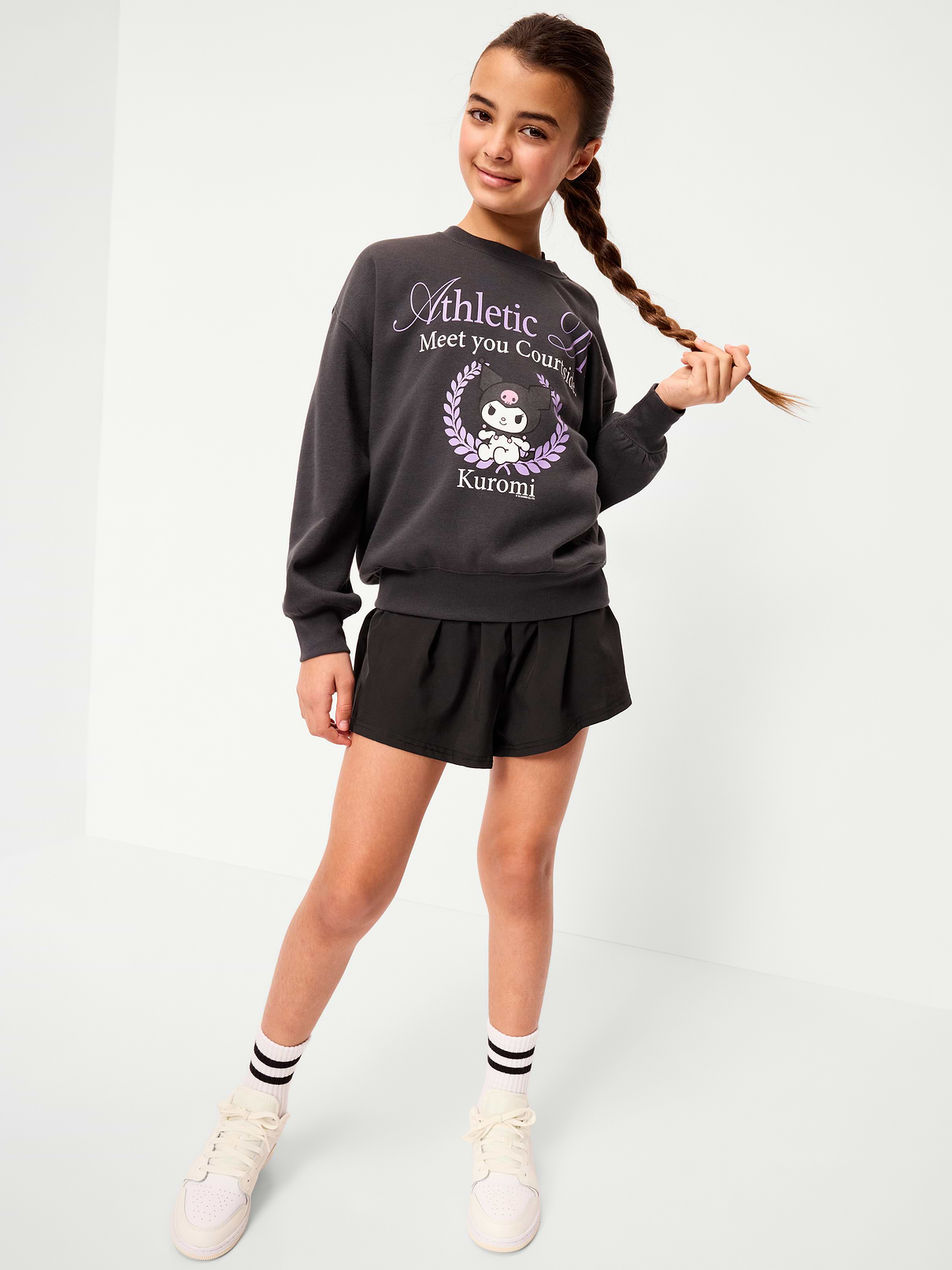 Image number 3 showing, High-Waisted StretchTech Performance Shorts for Girls