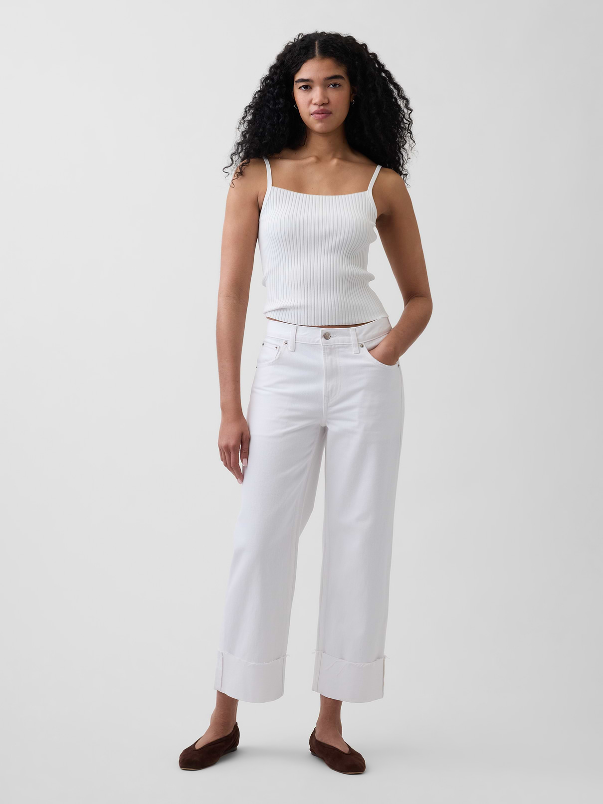 Low Slung Relaxed Crop Jeans
