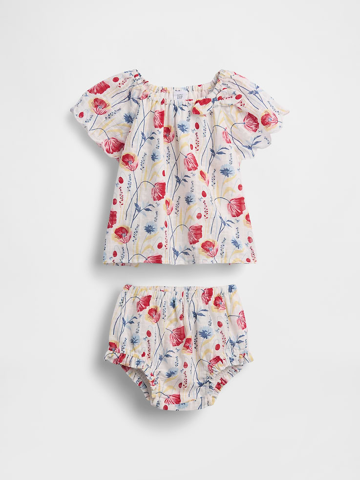 Image number 1 showing, Baby Floral Outfit Set