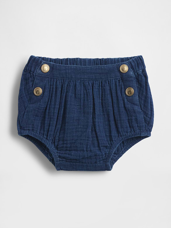 Baby Cotton Gauze Denim Sailor Bloomers
