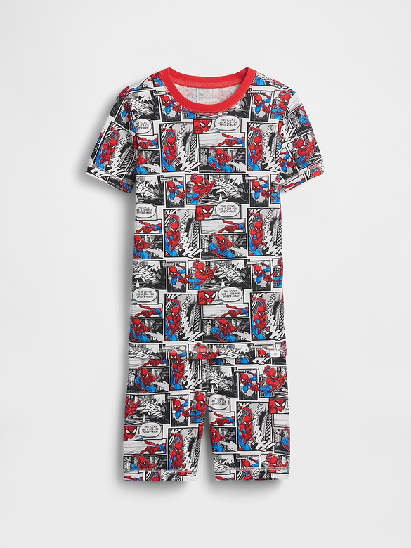 Kids Spider-Man Organic Brushed Cotton PJ Short Set