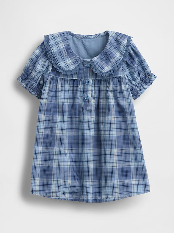 Baby Collared Plaid Dress