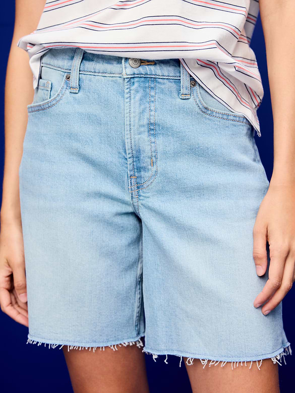 High-Waisted OG Jean Cut-Off Shorts -- 7-inch inseam