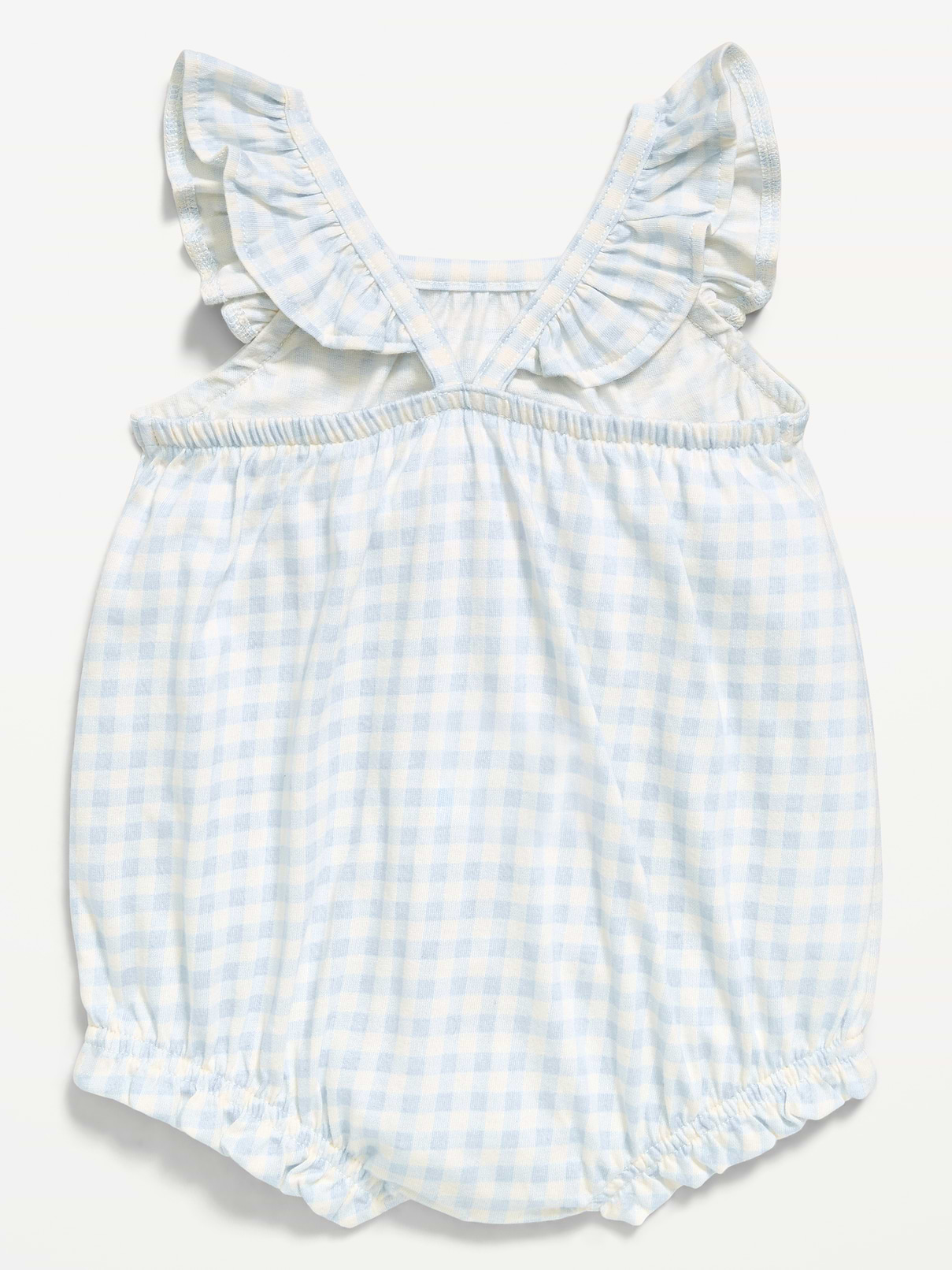 Image number 2 showing, Printed Sleeveless Ruffle-Trim Romper for Baby