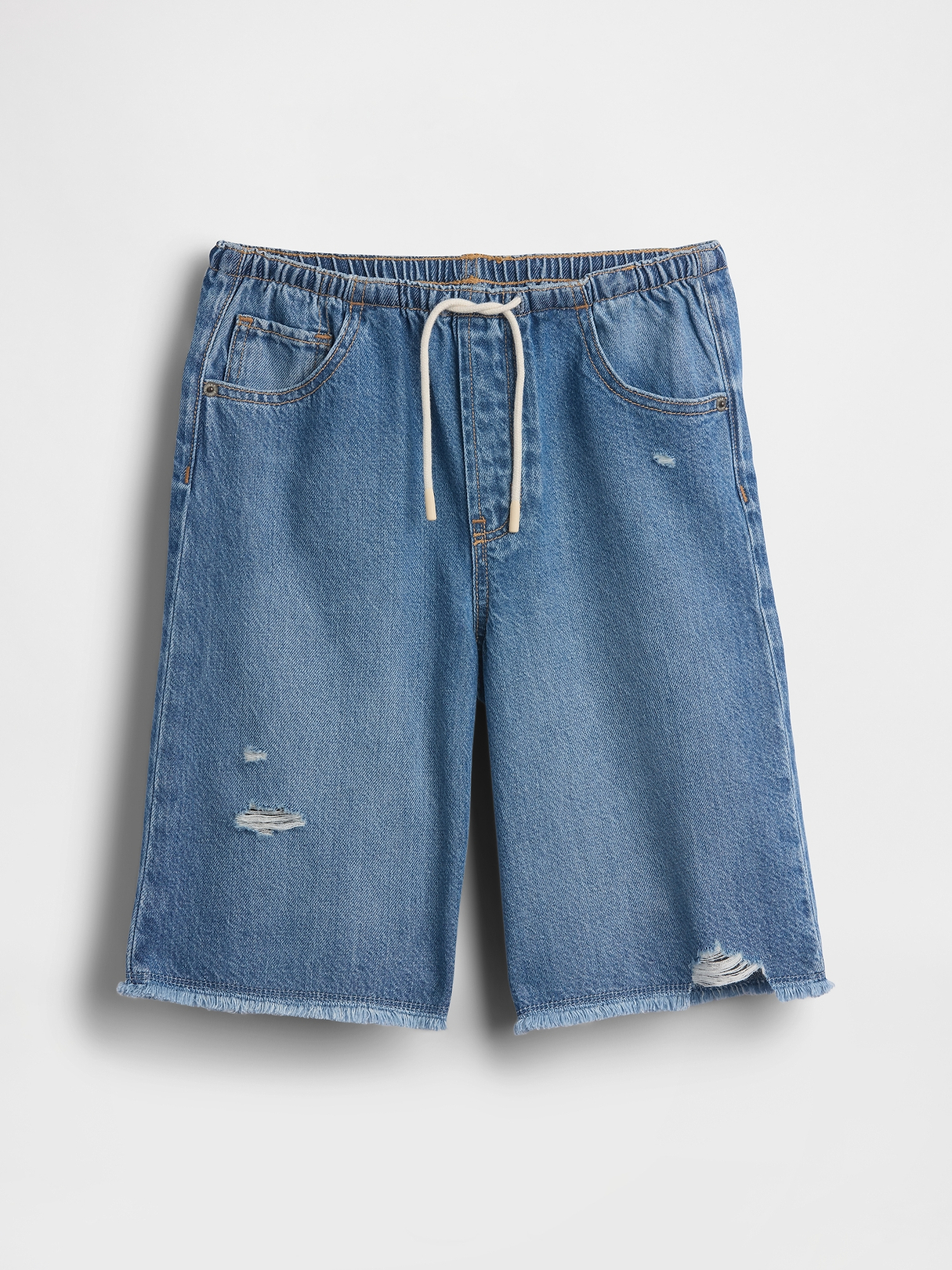 Kids Low Rise UltraSoft Easy Longline Denim Shorts | Gap