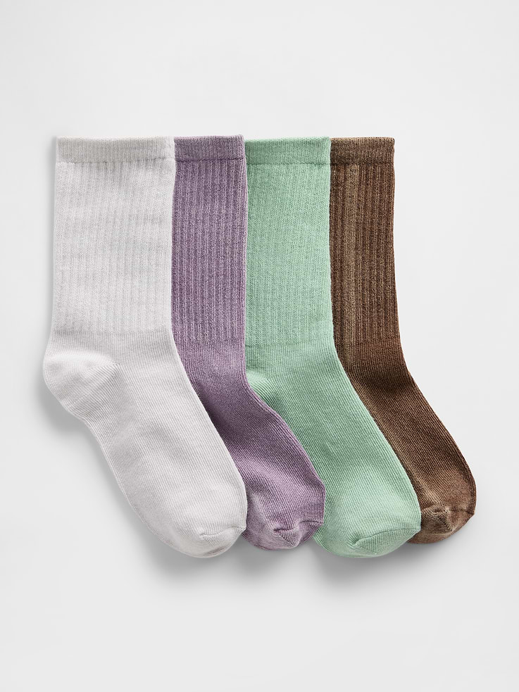 Image number 1 showing, Kids Rib Crew Socks (4-Pack)