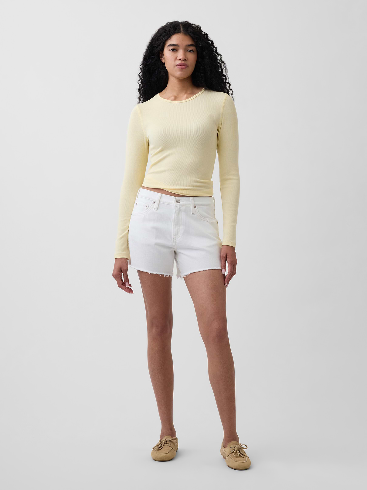 4" Mid Rise UltraSoft Relaxed Cutoff Shorts