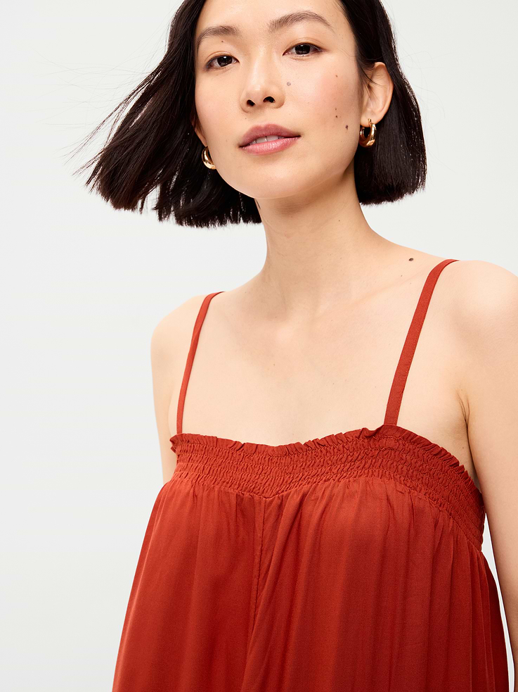 Image number 4 showing, Airy Smocked-Top Jumpsuit