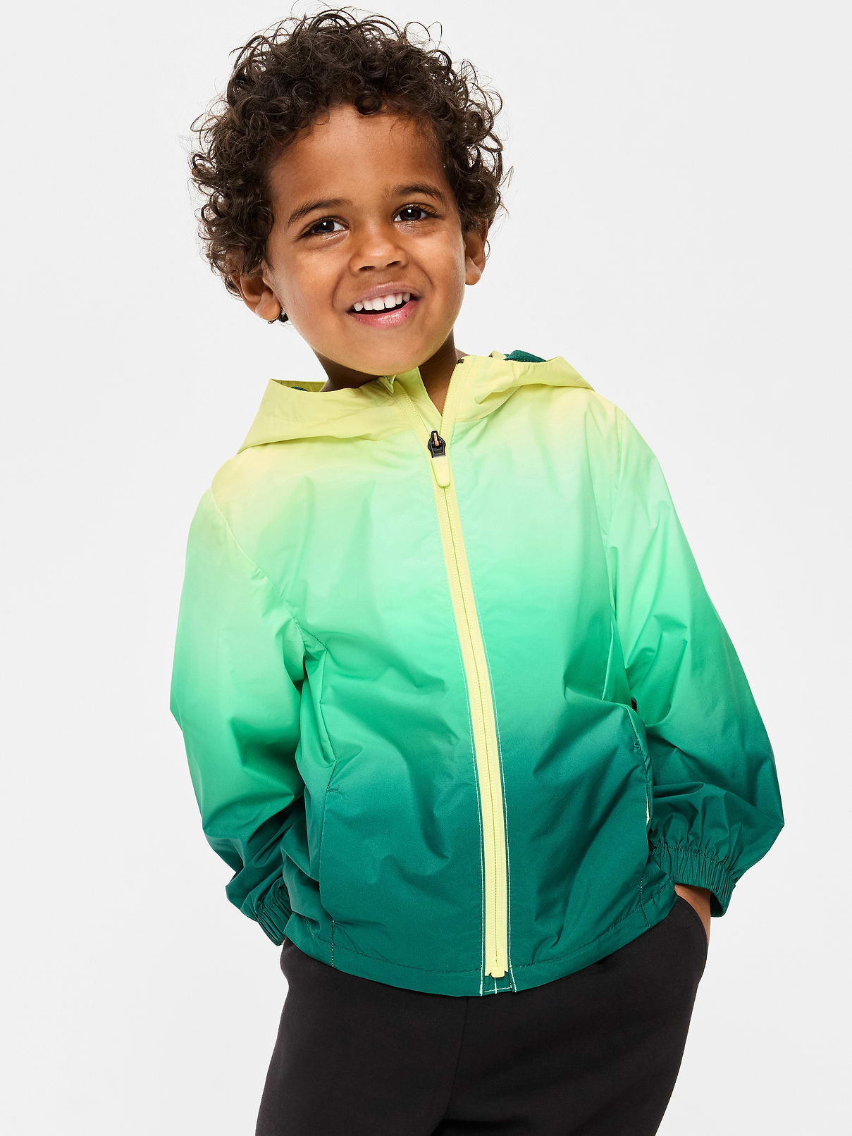 Image number 1 showing, Water-Resistant Hooded Jacket for Toddler Boys