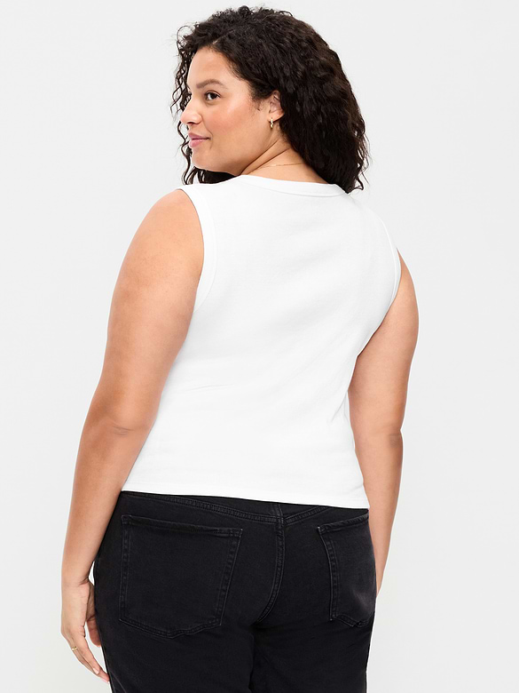 Snug Crop V-Neck Tank Top