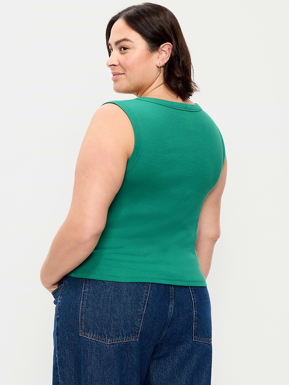 Snug Crop V-Neck Tank Top