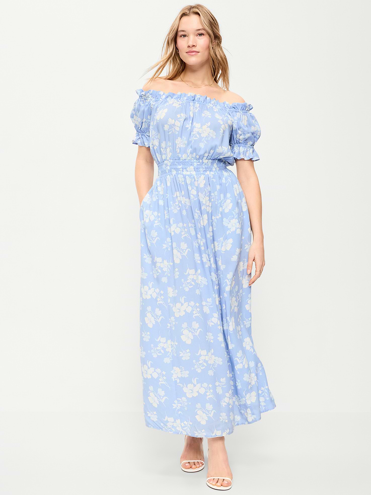 Image number 7 showing, Off-The-Shoulder Boho Maxi Dress