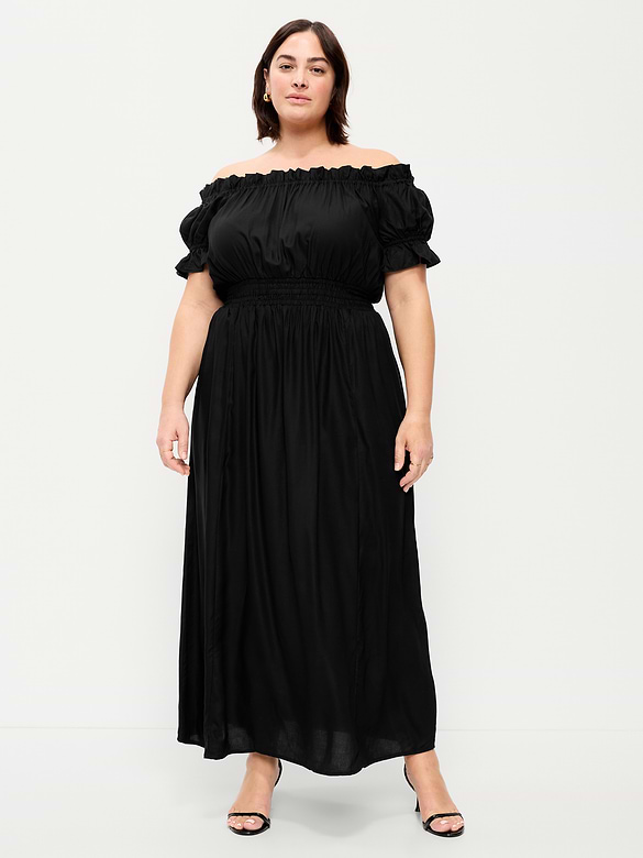 Off-The-Shoulder Boho Maxi Dress