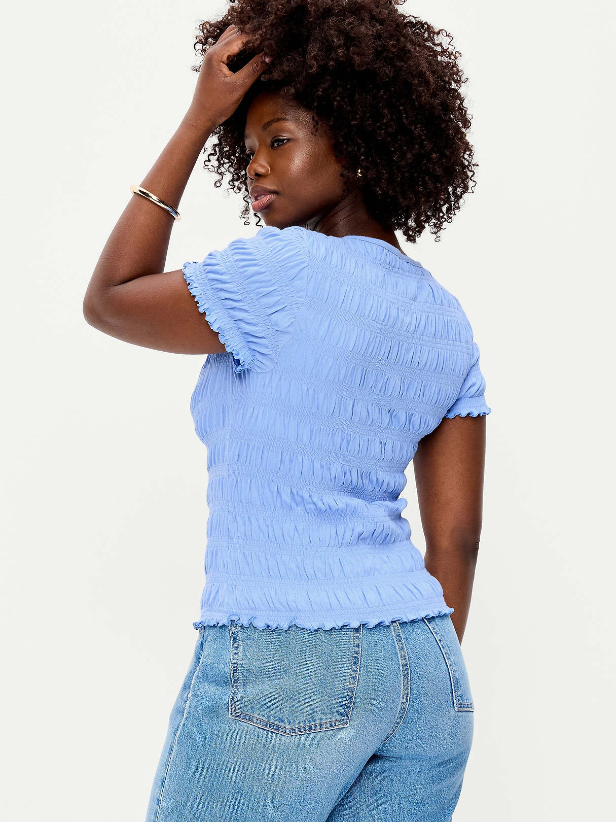 Neck- Smocked Top | Old Navy