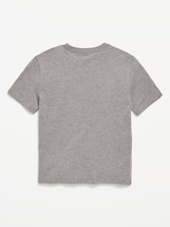 Short-Sleeve Gender-Neutral Flag Logo Graphic T-Shirt for Kids