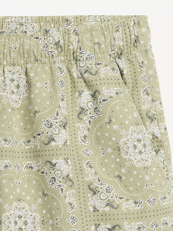 Linen-Blend Jogger Shorts -- 5-inch inseam